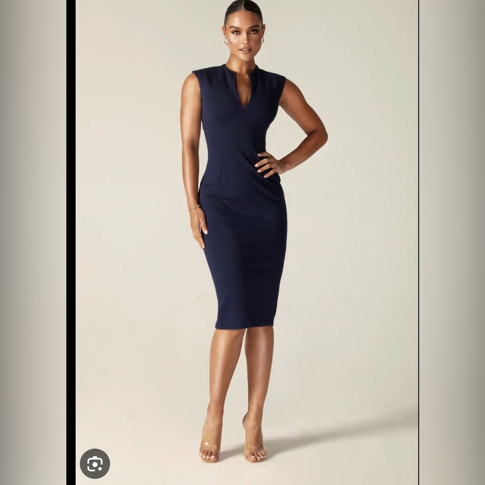 Alexia Admor Navy Midi Dress